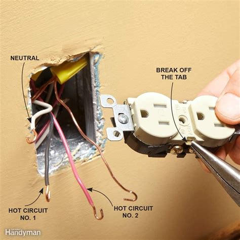 junction box how to break tab|how to break tabs in outlet.